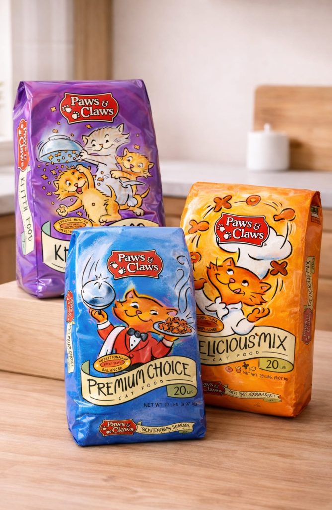 Paws & Claws packaging