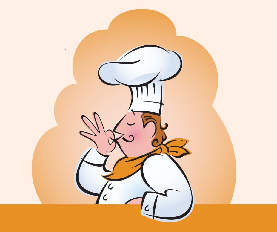 cartoon illustration of a chef