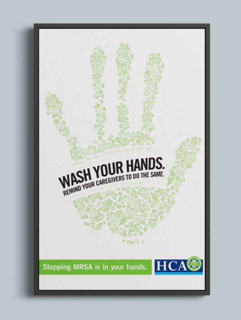 Wash Your Hands MRSA awareness poster 11x17