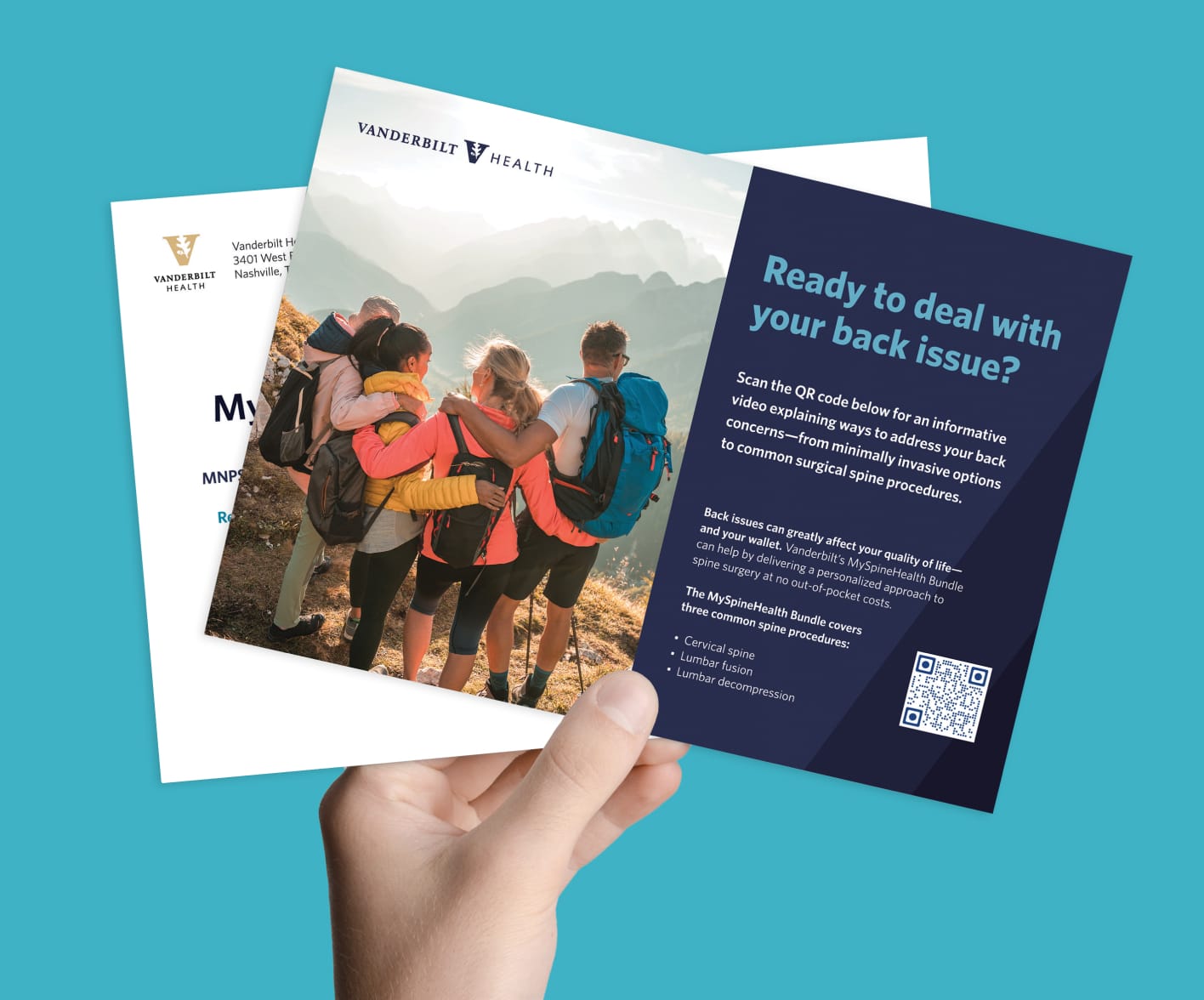 Vanderbilt Health horizontal postcard mockup